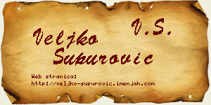 Veljko Supurović vizit kartica